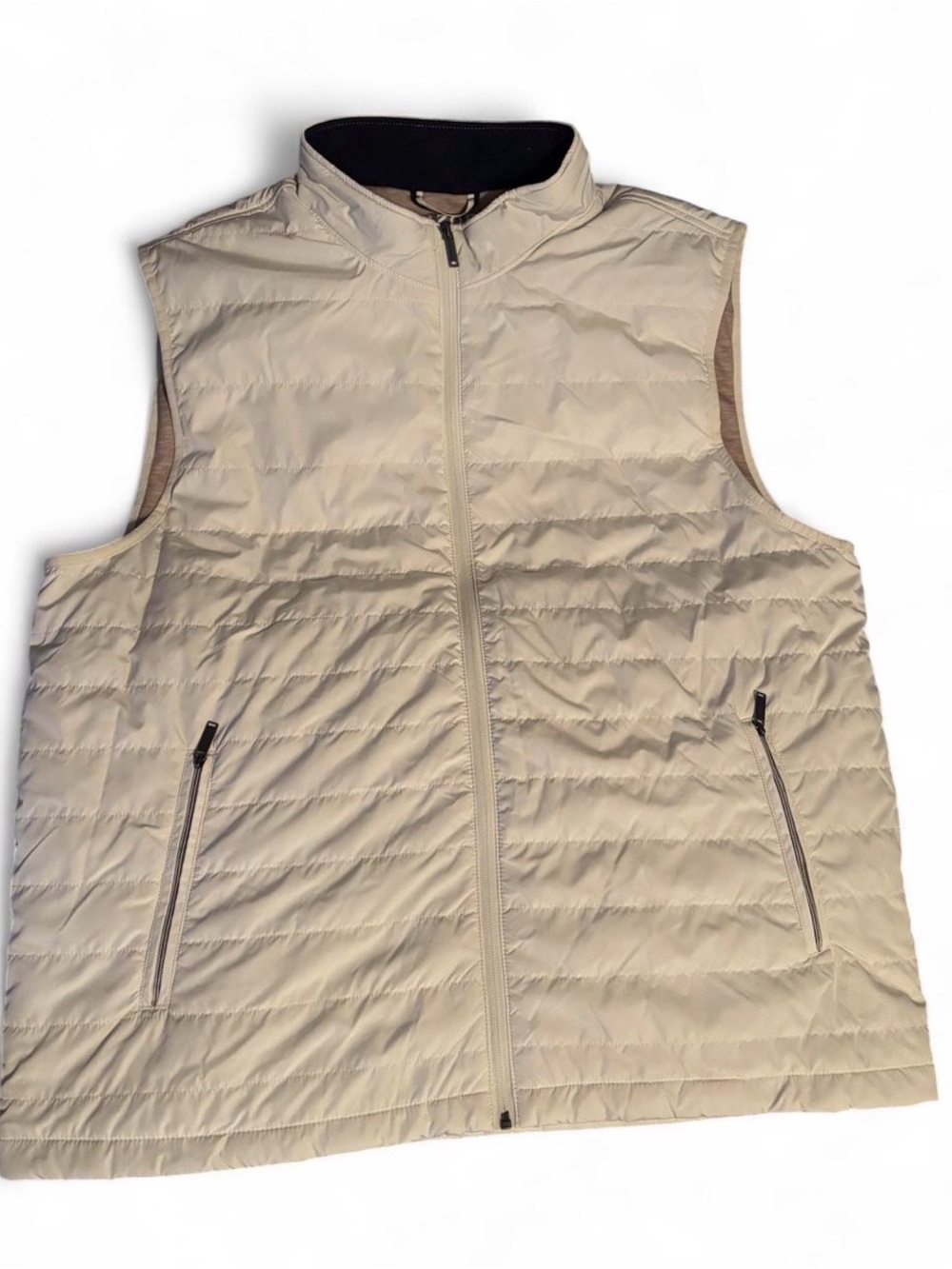 Men’s IZOD Luxury Cream Quilted Puffer Vest XXL